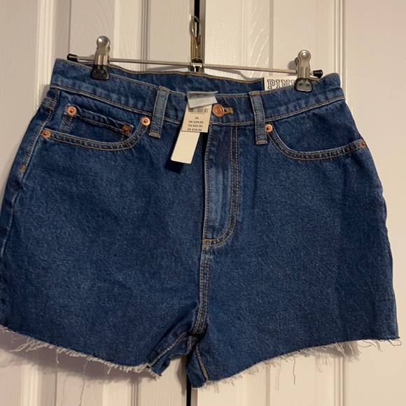 PINK Victoria's Secret Pants - NWT Pink Victoria's Secret High Waisted Cut Off Denim Shorts size 26